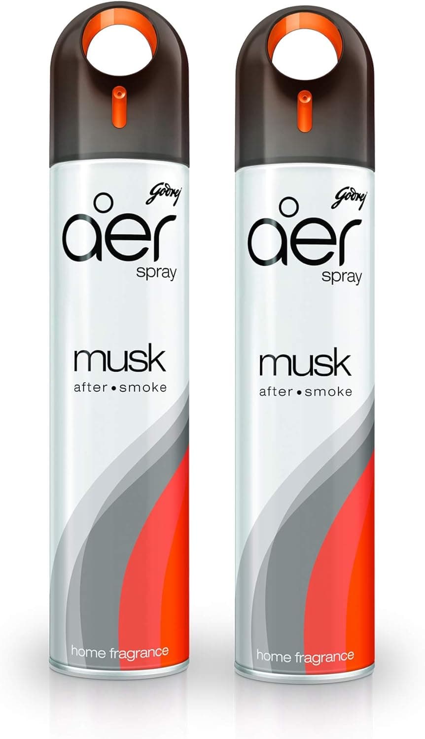 Godrej aer Air Freshener Spray Musk After Smoke, 300 ml, Pack of 2 - 1