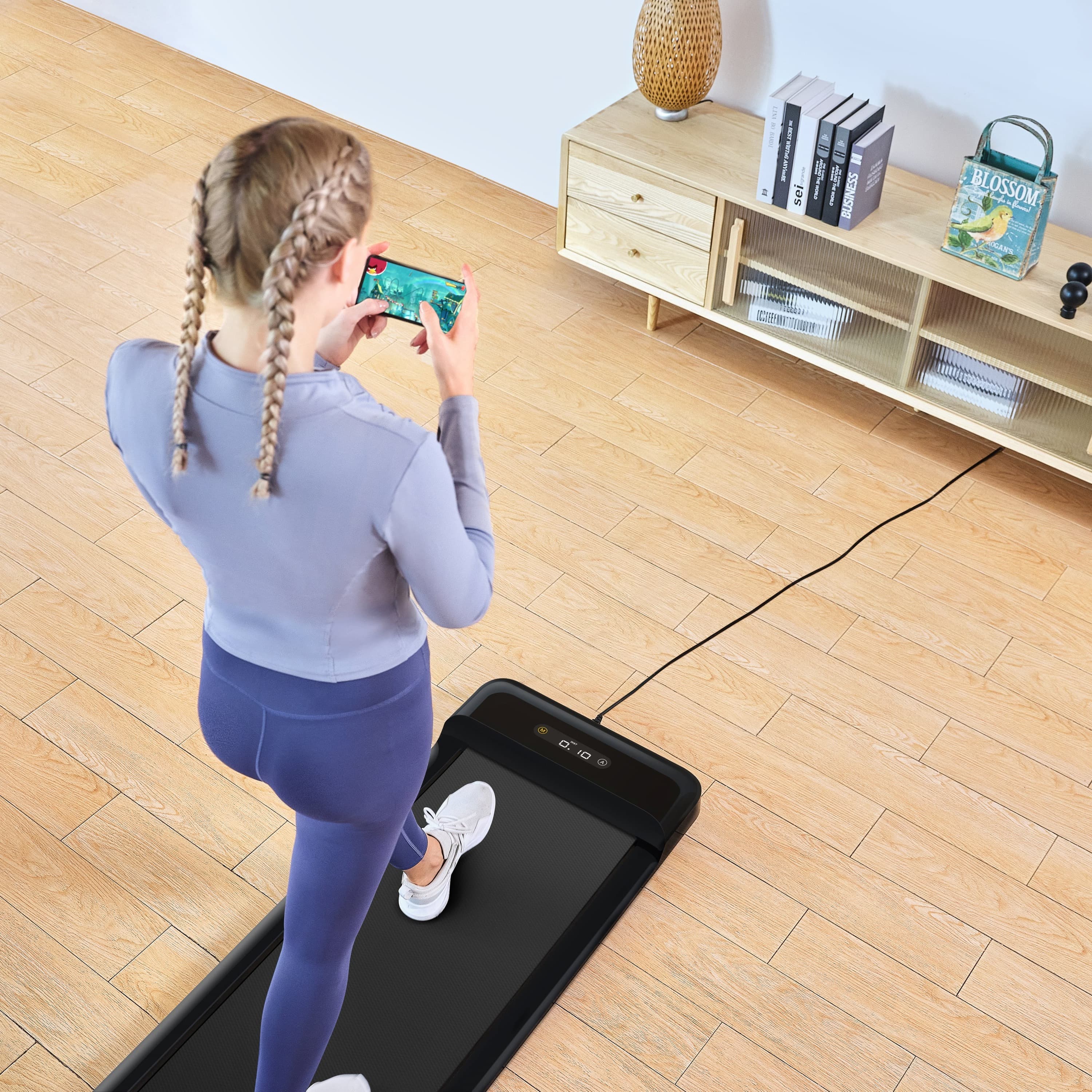 Kingsmith Smart Foldable Walking Pad C2 with max. speed 6km/h, with 1HP brushless motor Black Color UK - 6