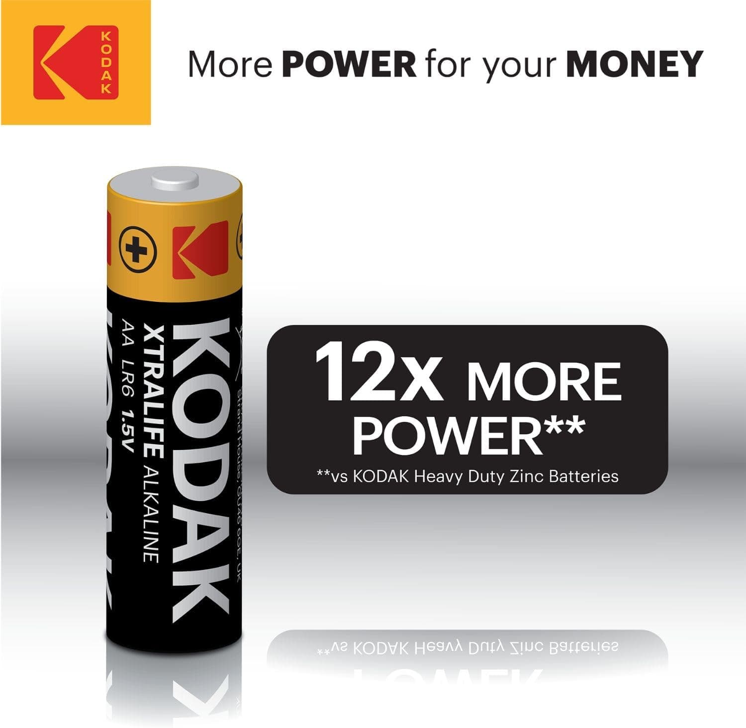 KODAK | AA Batteries | Double A | Disposable Household Alkaline | 1.5V | 2 Pack - 6