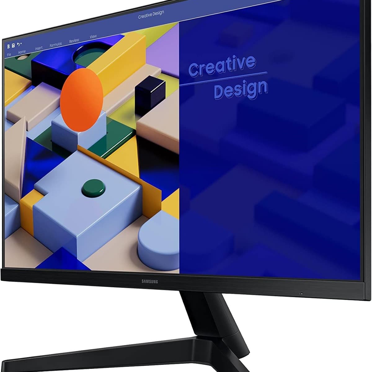 Samsung 27-inch(68.60cm) FHD 1,920 x 1,080 Monitor, IPS, 75 Hz, Bezel Less Design, AMD FreeSync, Flicker Free, HDMI, D-sub, (LS27C310EAWXXL, Black) - 3