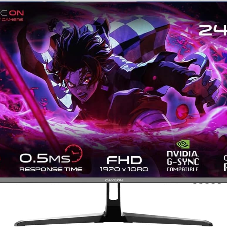 GAMEON New 2024 1080p Gaming Monitor 27 inch, GOESP27240IPS, FHD IPS, 240Hz Refresh Rate, 0.5ms Response Time, 2.1 HDMI, G-Sync & FreeSync, HDR, Built-in-Speakers, Console Ready - 1