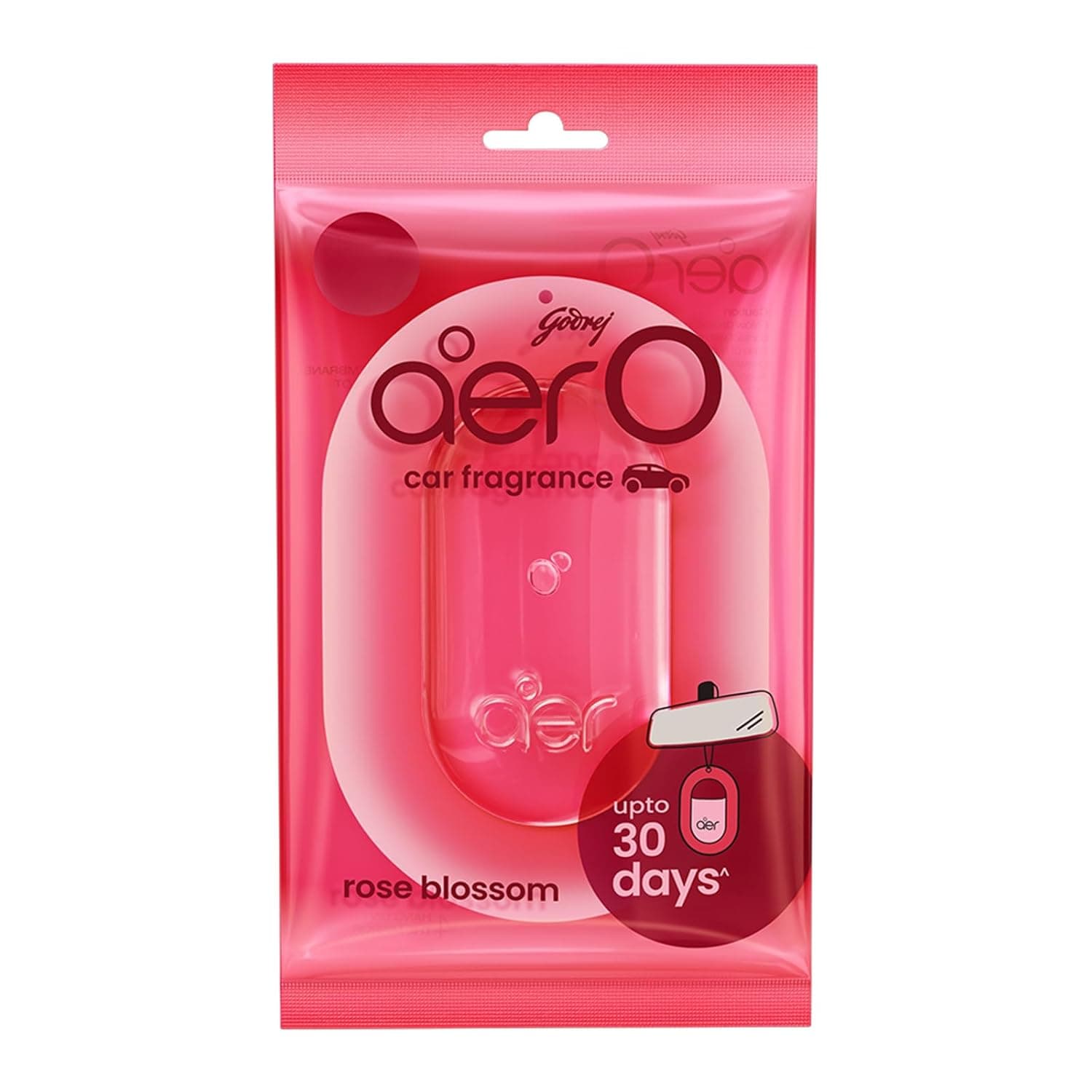 Godrej aer O – Hanging Car Air Freshener | Car Accessories | Rose Blossom (7.5g) - 3