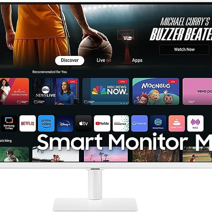 Samsung M7 2024 Smart Monitor32" VA 4K UHD M70D Smart Screen With Speaker,HDMI,USB-C,USB Hub,WiFi, White|LS32DM703UMXUE - 1