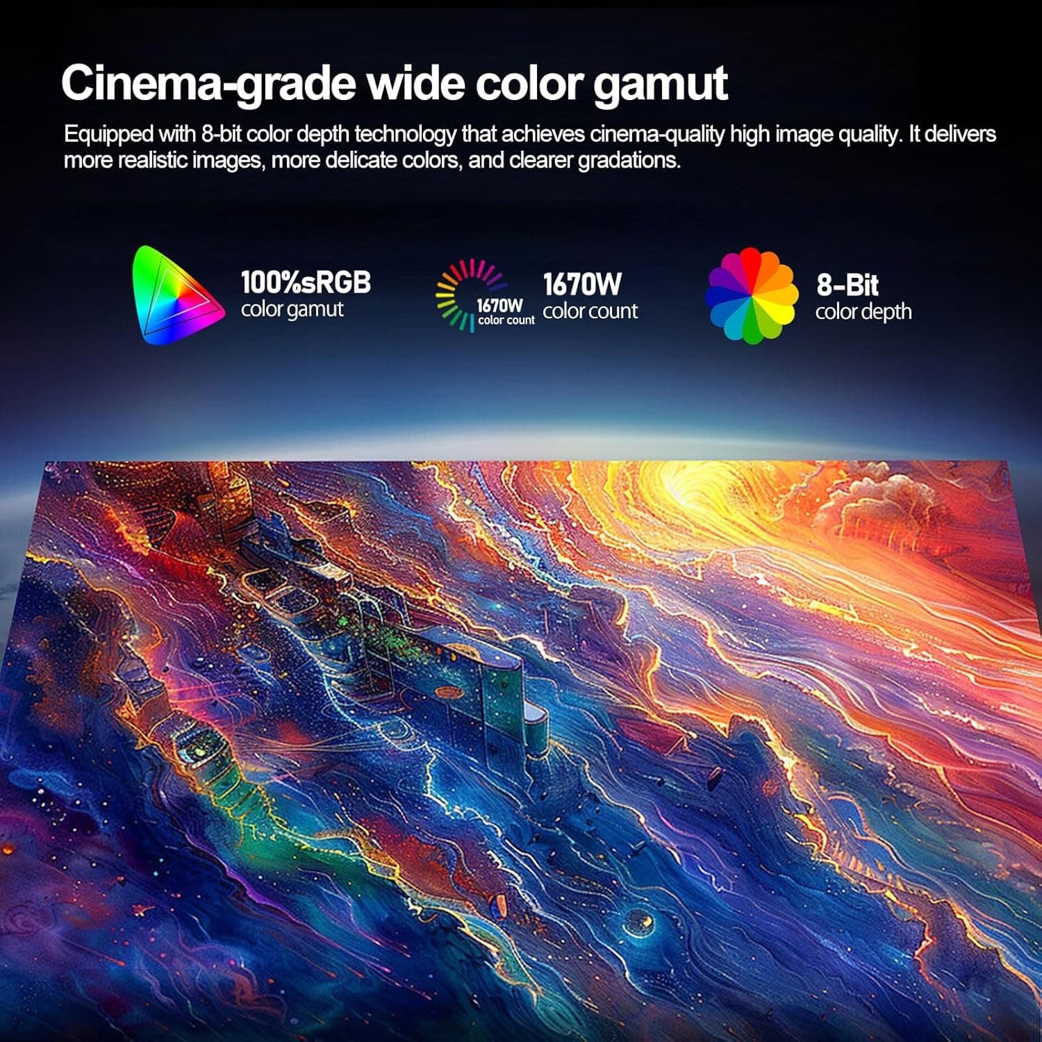 Gawfolk 32 Inch Monitor UHD 60Hz Gaming Monitor 4K(3840×2160) Ultra-Thin Frameless Computer Display Screen 100% sRGB 300cd/m² Suitable for entertainment, office, video, and picture design - 5