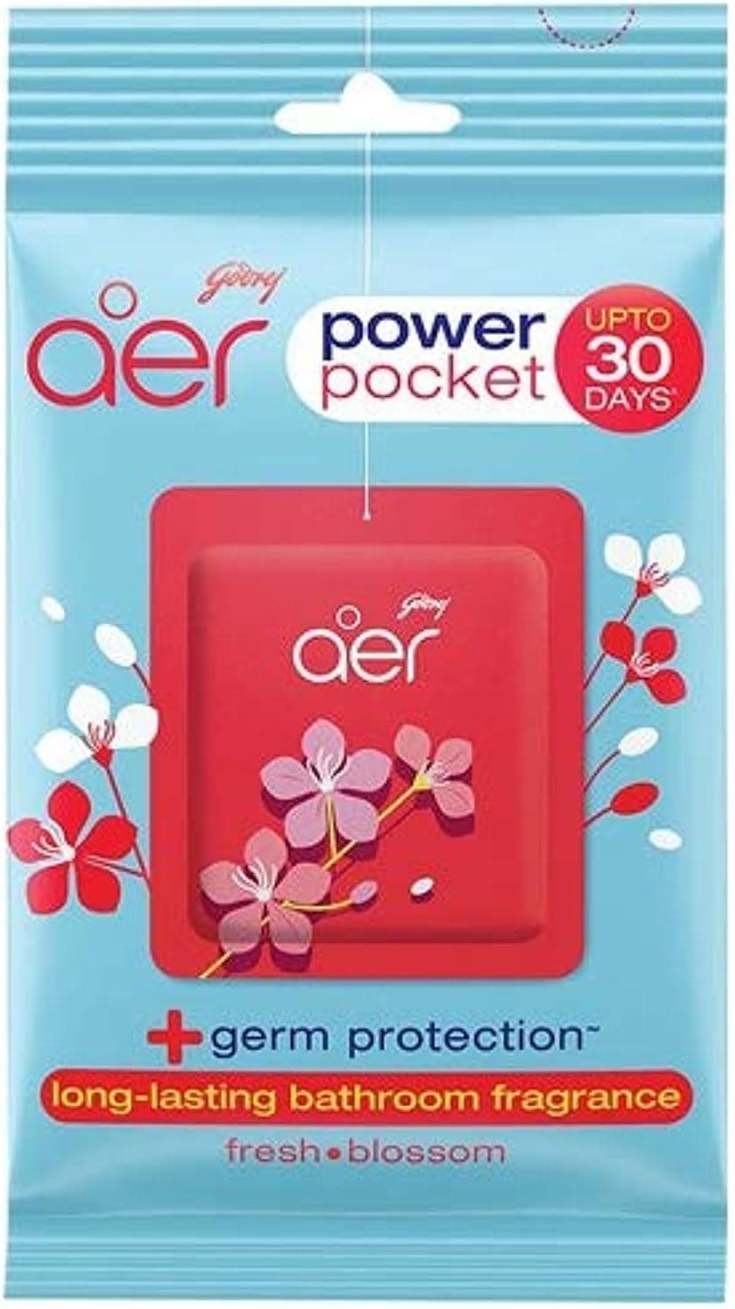 Godrej Aer Power Pocket Bathroom Fragrance Fresh Blossom 10G - 1