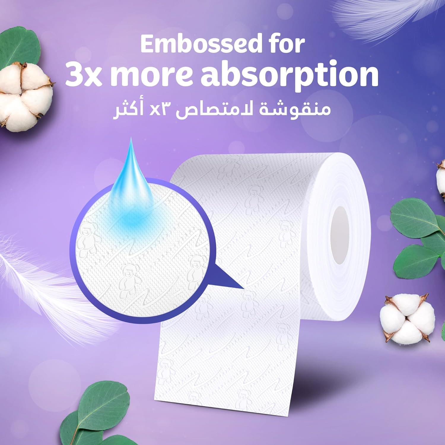 Kleenex Extra Dry Toilet Tissue Paper, 3 PLY, 4 Rolls x 160 Sheets, Embossed Bathroom Tissue with Superior Absorbency - 4