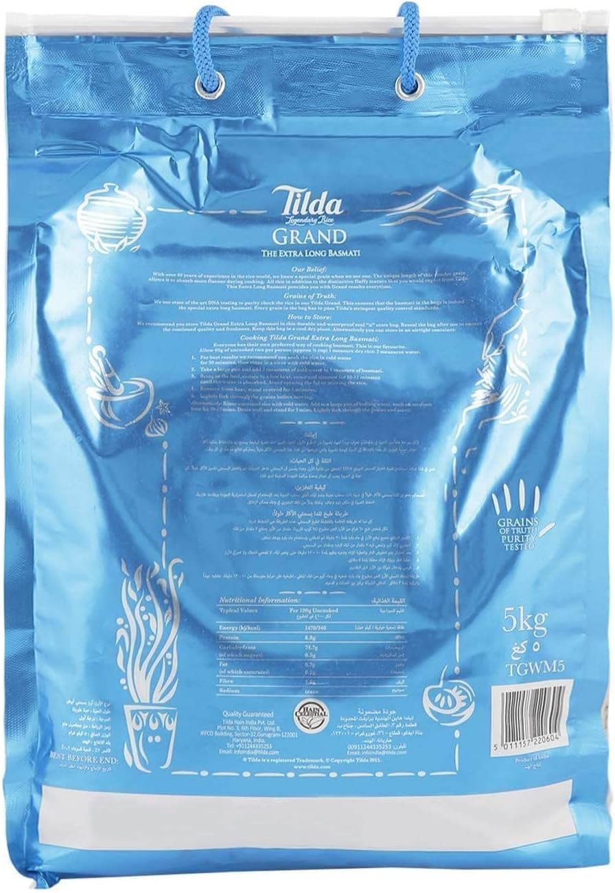 TILDA GRAND  EXTR LNG BSMTI RICE (4x5Kg) - 6
