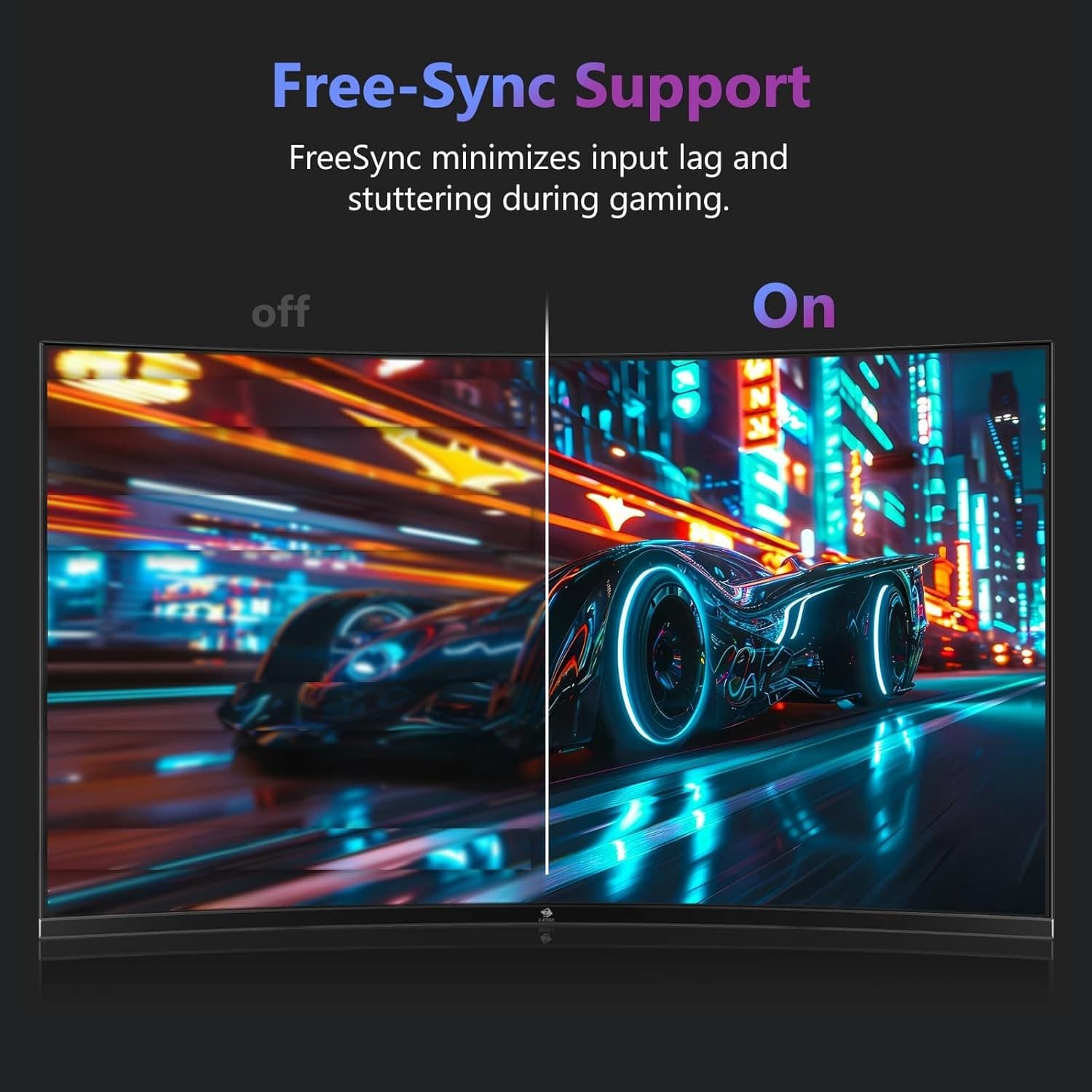 Z-Edge UG27 27-inch Curved Gaming Monitor 16:9 1920x1080 200/144Hz 1ms Frameless LED Gaming Monitor, AMD Freesync Premium Display Port HDMI - 8