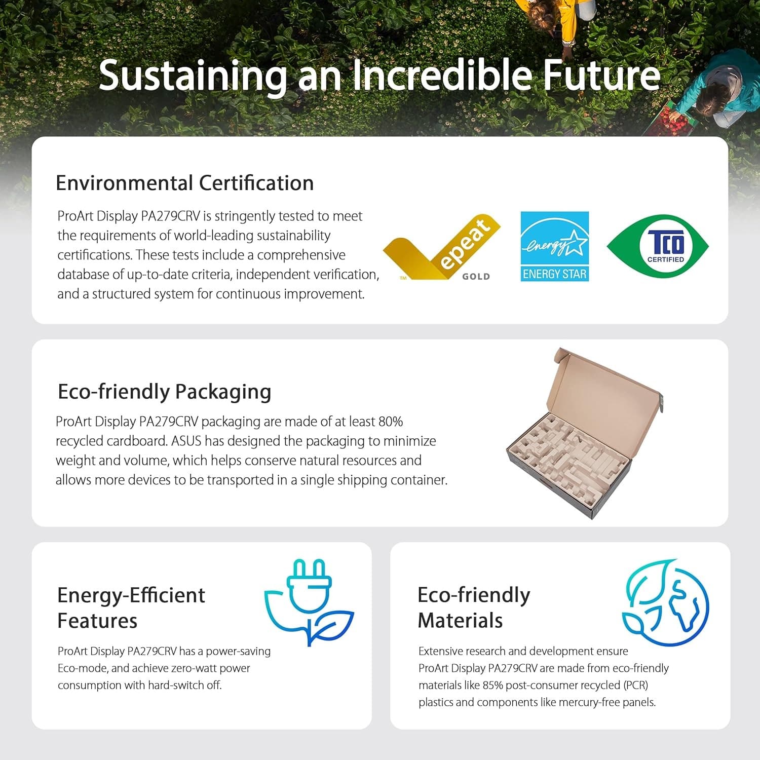 ASUS ProArt Display 27” 4K HDR Professional Monitor (PA279CRV) - IPS, UHD (3840 x 2160), 99% DCI-P3/Adobe RGB, ΔE < 2, Calman Verified, USB-C PD 96W, DisplayPort, Daisy-Chain, Height Adjustable - 6