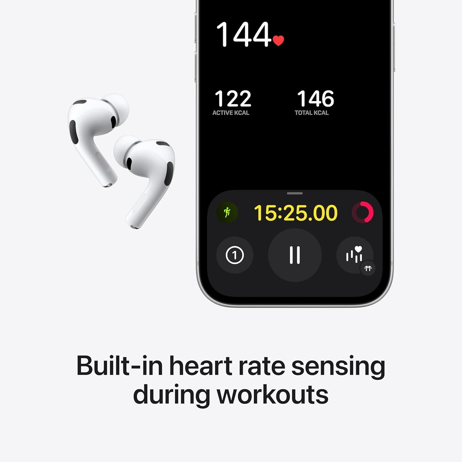 Apple AirPods Pro 3 Wireless Earbuds, Active Noise Cancellation, Live Translation, Heart Rate Sensing, Hearing Aid Feature, Bluetooth Headphones, Spatial Audio, High‑Fidelity Sound, USB‑C Charging MFHP4 - 3