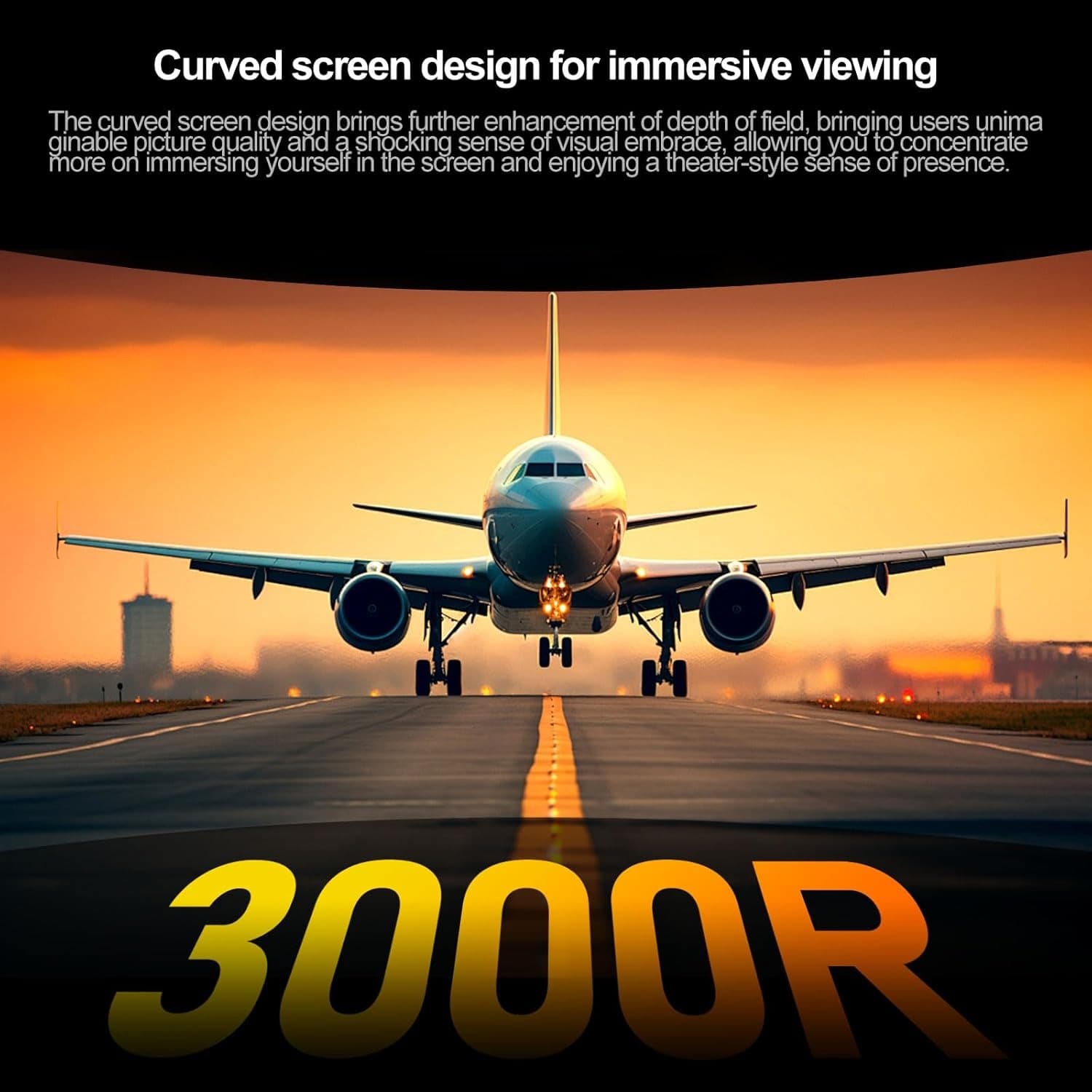 Gawfolk 24.5 Inch Curved Gaming Monitor FHD 120Hz Computer Monitor VA 3000R 98% sRGB Flicker-Free Display Screen Suitable for home, office and surveillance (Built-in speaker) - 7