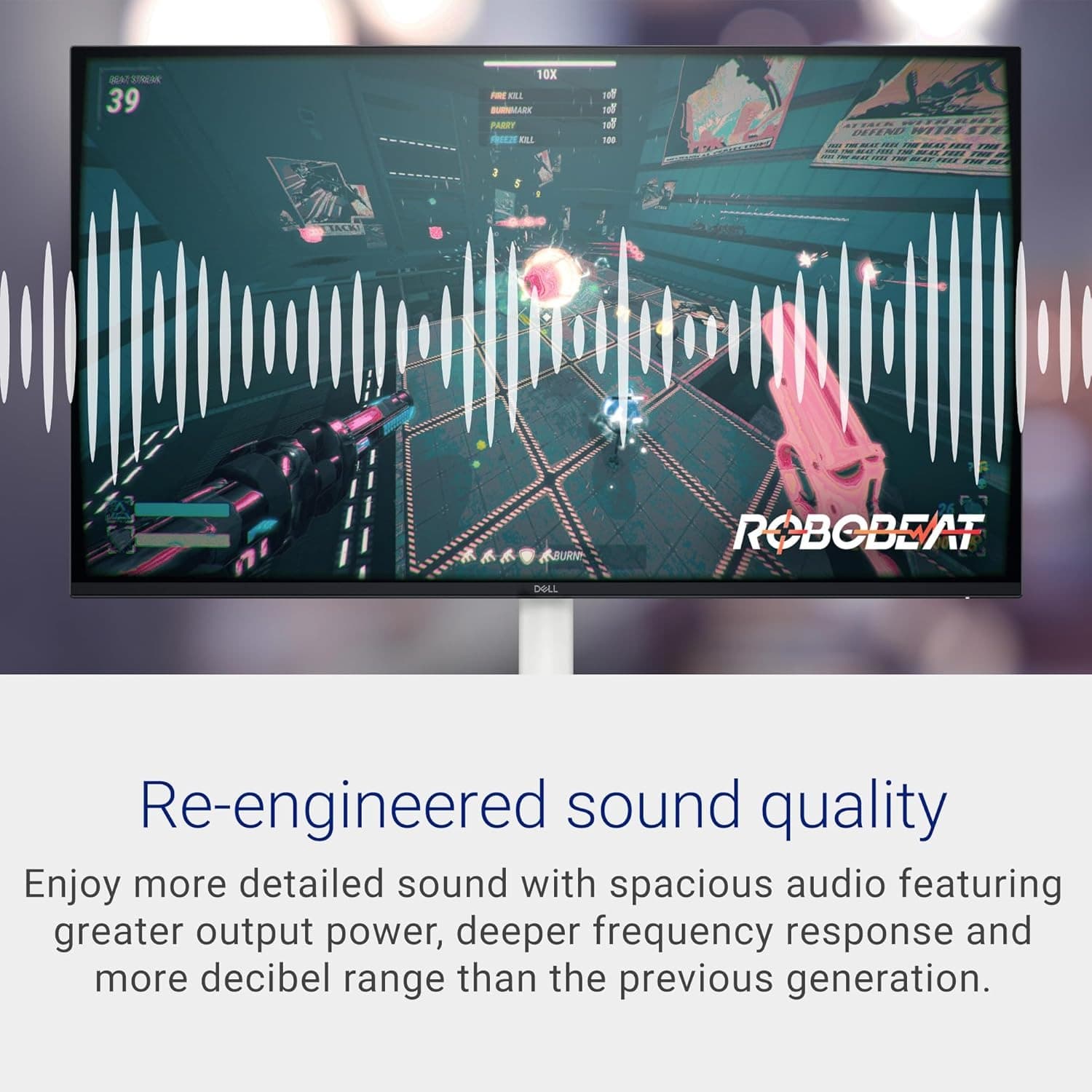 DELL S2425H 24 Inch Full HD (1920x1080) Monitor, 100Hz, IPS, 4ms, 99% sRGB, Built-in Speakers, Ultrathin Bezel, 2x HDMI, White - 6