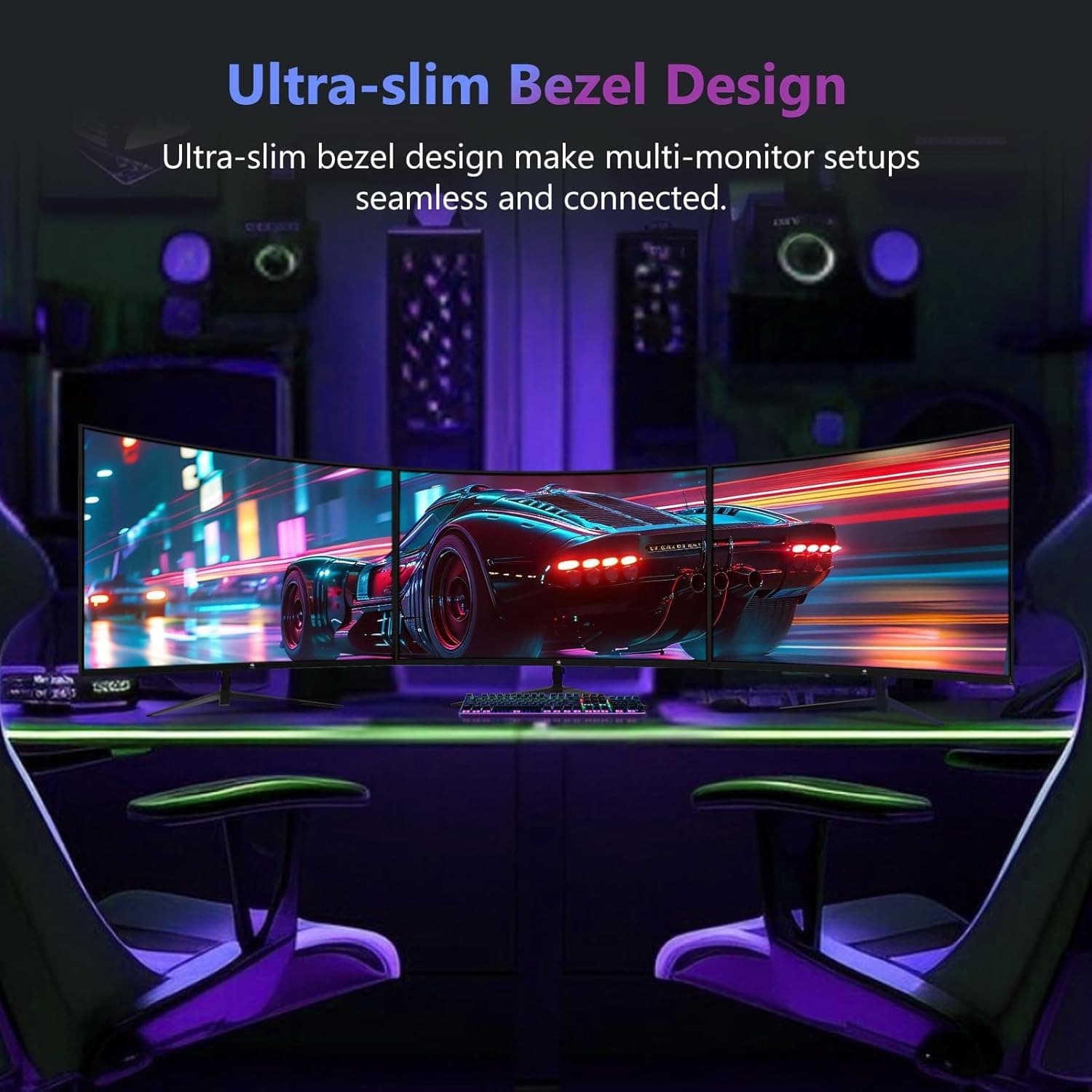 Z-Edge UG27 27-inch Curved Gaming Monitor 16:9 1920x1080 200/144Hz 1ms Frameless LED Gaming Monitor, AMD Freesync Premium Display Port HDMI - 6