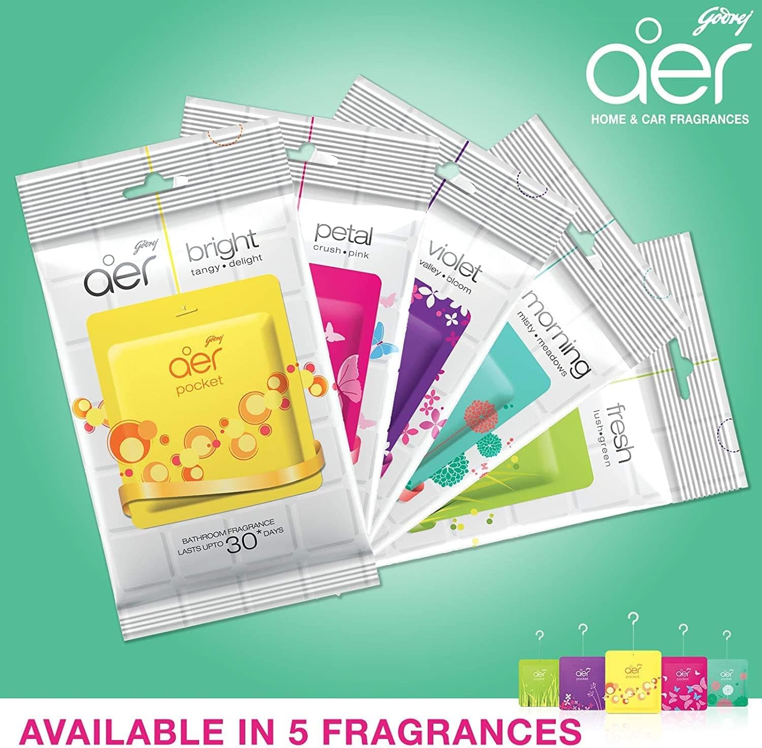 Godrej Aer Power Pocket Bathroom Fragrance - Floral Delight 10G - 6