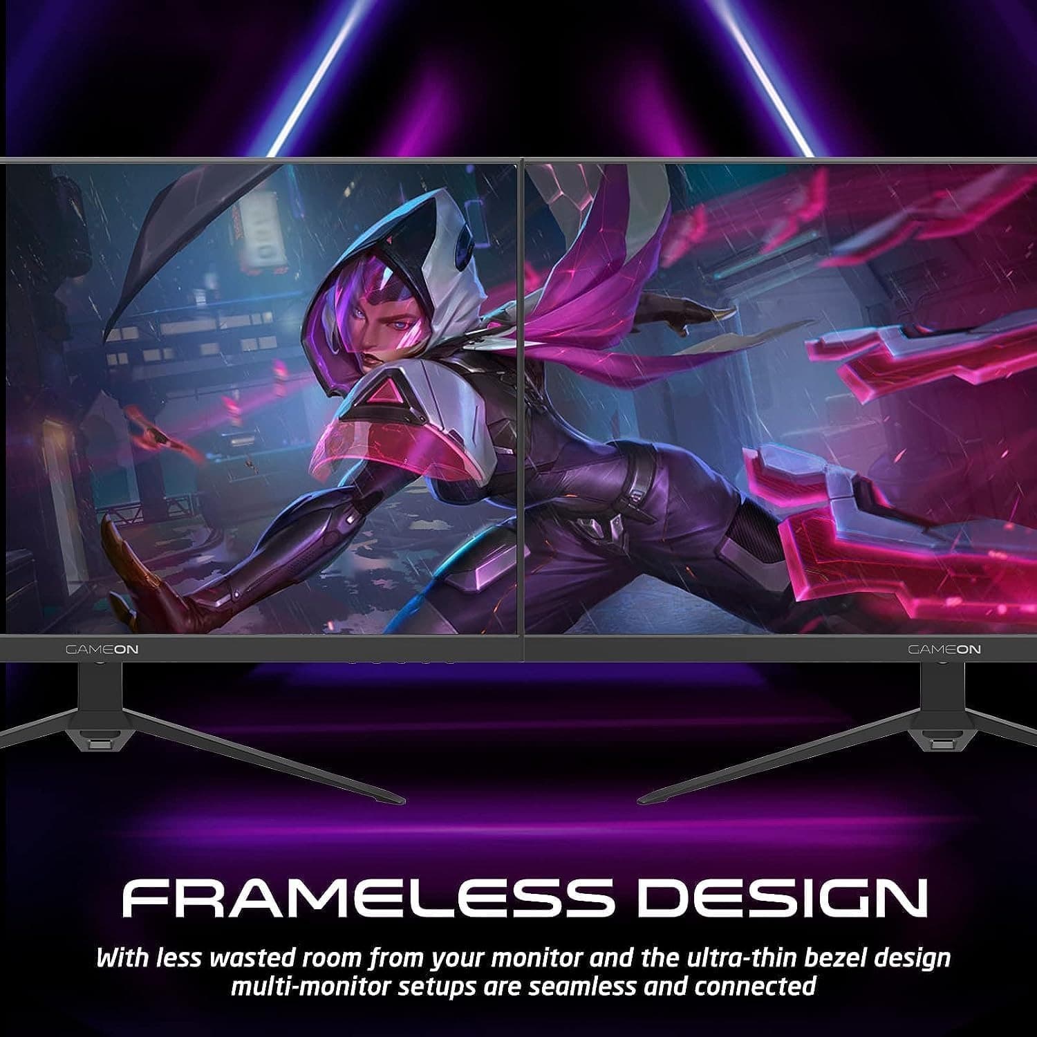 GAMEON 27 inch QHD, 165Hz, 0.5ms (2560x1440) 2K Flat IPS Gaming Monitor With G-Sync & FreeSync - (HDMI 2.1 Console Compatible) GOAEP27QHD165 Black - 6