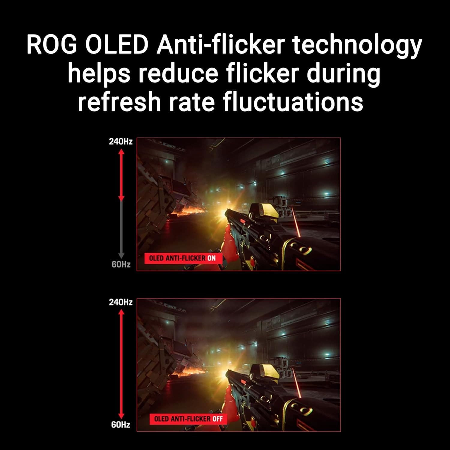 ASUS ROG Strix 27-inch 1440P Glossy OLED Gaming Monitor - 240Hz, 0.03ms, Custom Heatsink, Anti-flicker, Uniform Brightness, G-SYNC Compatible, DisplayWidget Center - 2