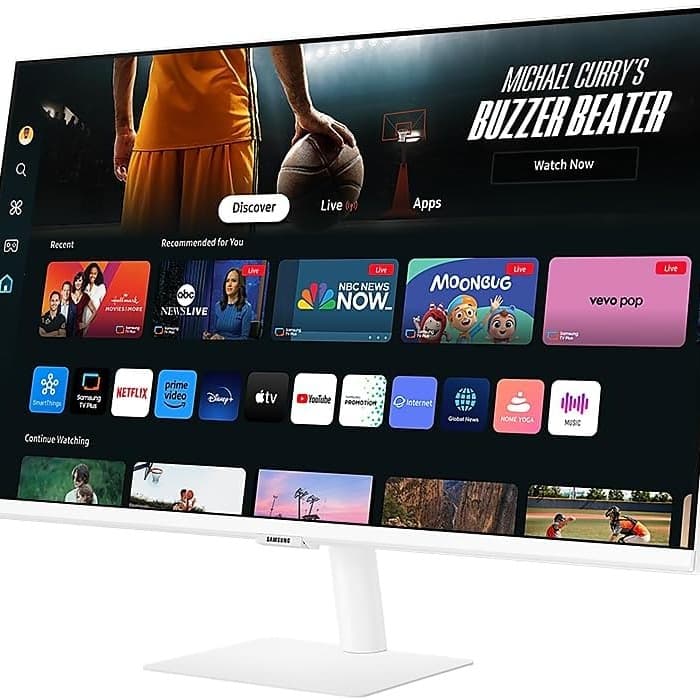 Samsung M7 2024 Smart Monitor32" VA 4K UHD M70D Smart Screen With Speaker,HDMI,USB-C,USB Hub,WiFi, White|LS32DM703UMXUE - 4