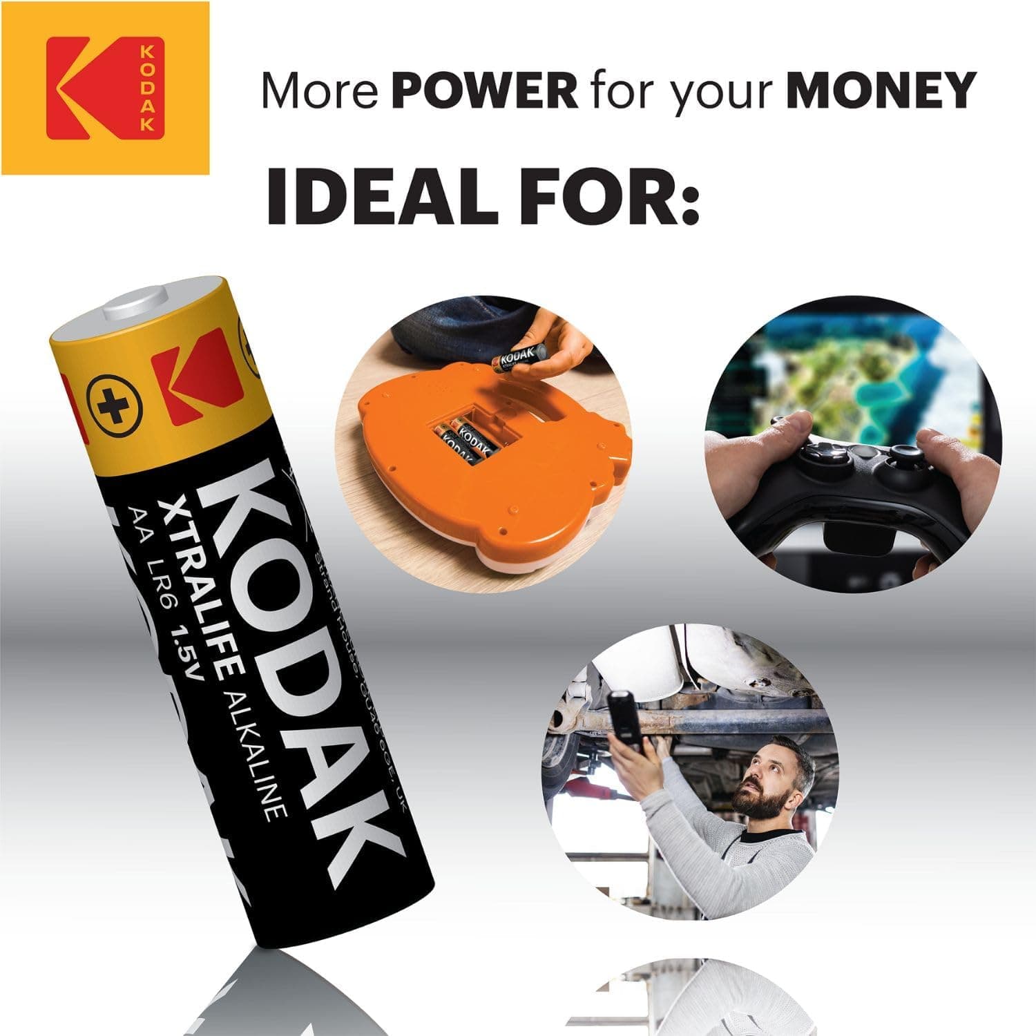 KODAK | AA Batteries | Double A | Disposable Household Alkaline | 1.5V | 6 Pack - 4