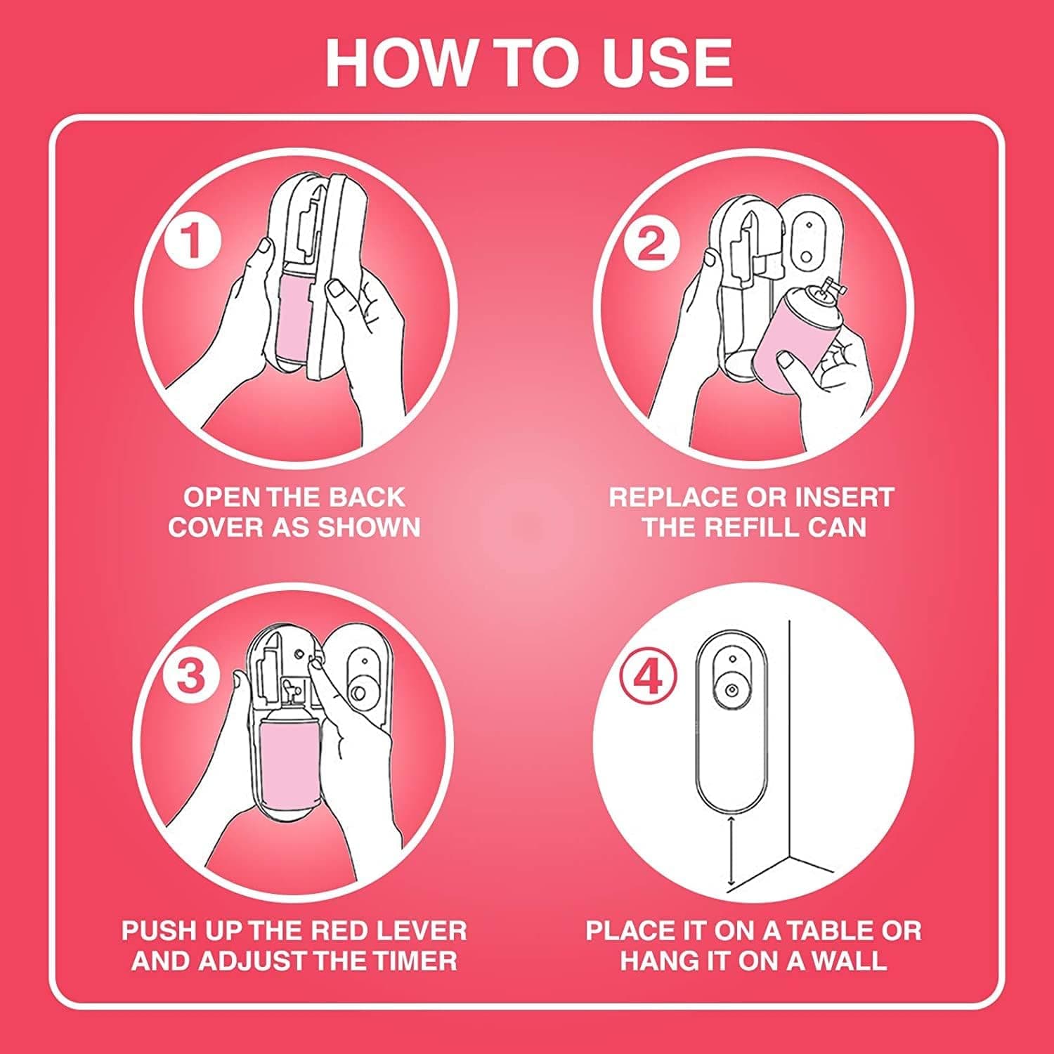 Godrej Aer Matic, Automatic Air Freshener Refill Pack - Petal Crush Pink (225 ml), Fghkarpox010 - 4