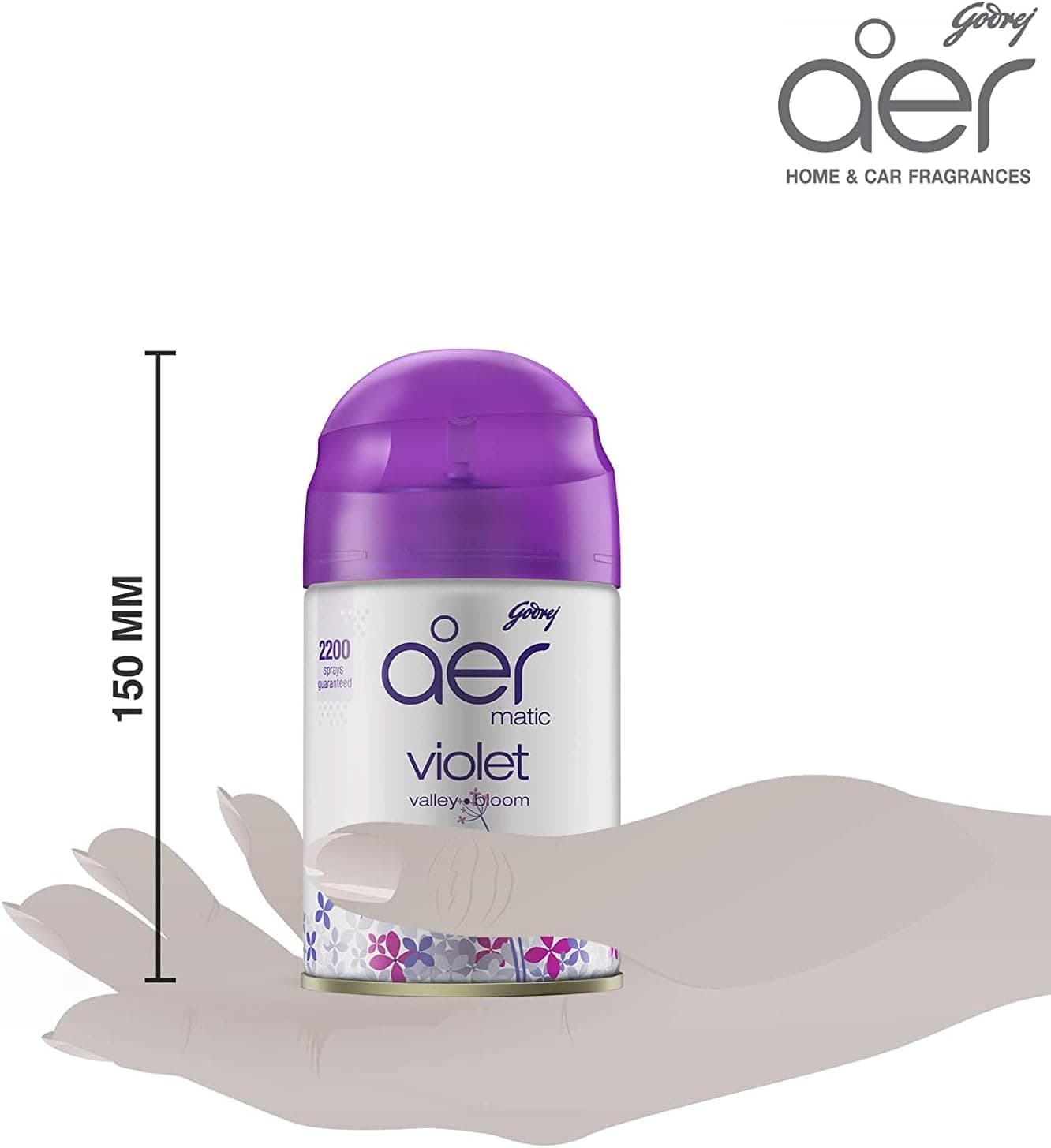 Godrej Aer Matic, Automatic Air Freshener Refill Pack Violet Valley Bloom 225 ml, Fghkarpox011 - 2