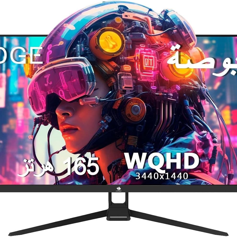 Z-EDGE 34-inch Ultrawide 2K Gaming Monitor - 21:9 Aspect Ratio, 3440x1440 Resolution, 165Hz Refresh Rate, 1ms MPRT, IPS Panel, 178° Viewing Angles, AMD FreeSync UG34W - 1