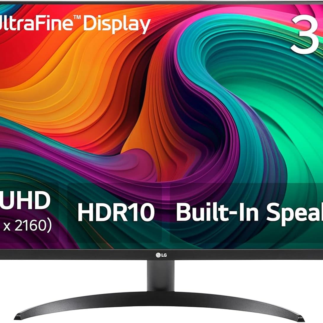 LG 32UR500K-B Ultrafine 32-inch 4K UHD (3840x2160) Computer Monitor HDR10 Built-in Speaker 5Wx2 OnScreen Control Reader Mode Flicker Safe Borderless Design HDMIx2 DisplayPort Black - 1