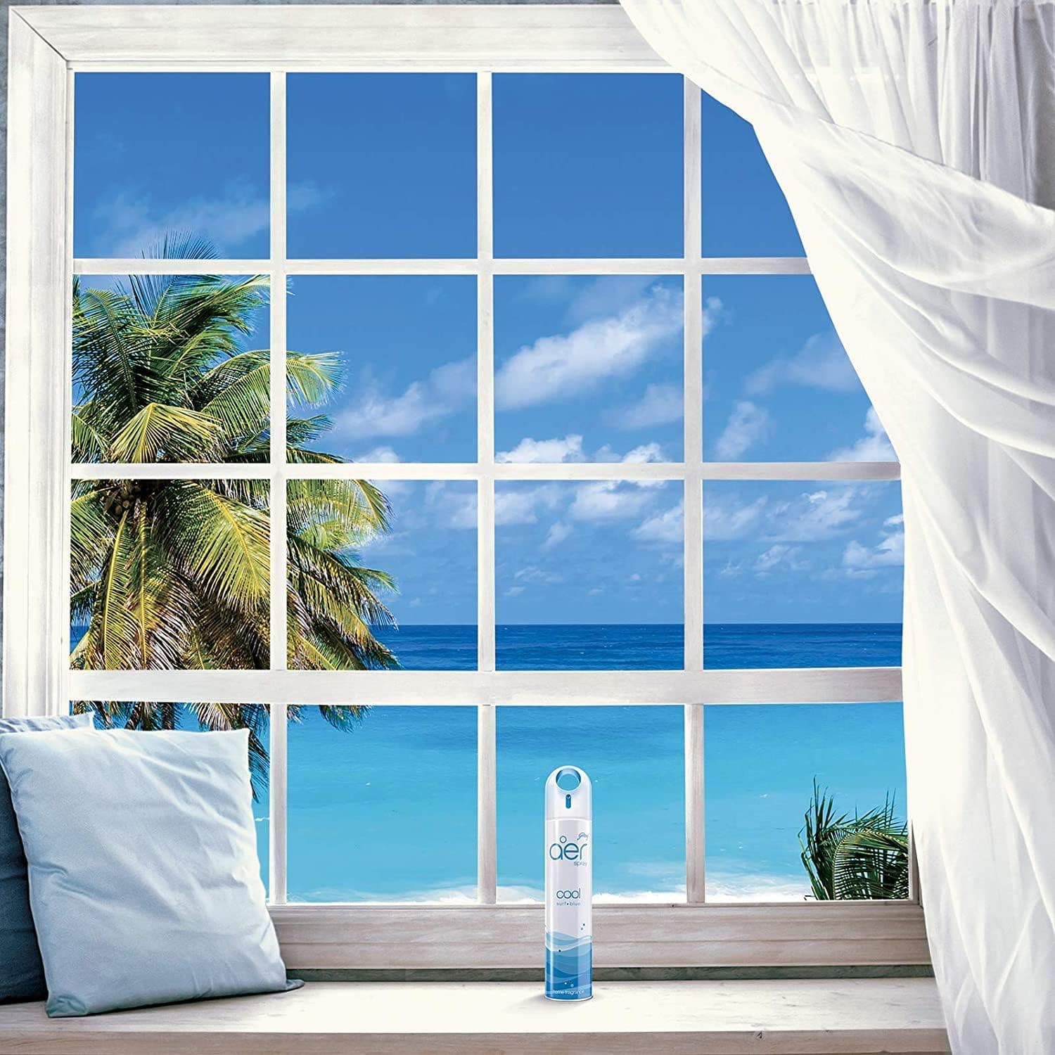 Godrej Aer Air Freshener Spray Cool Surf Blue 300 Ml - (Pack Of 2), Fghkarspz008-Csb - 2