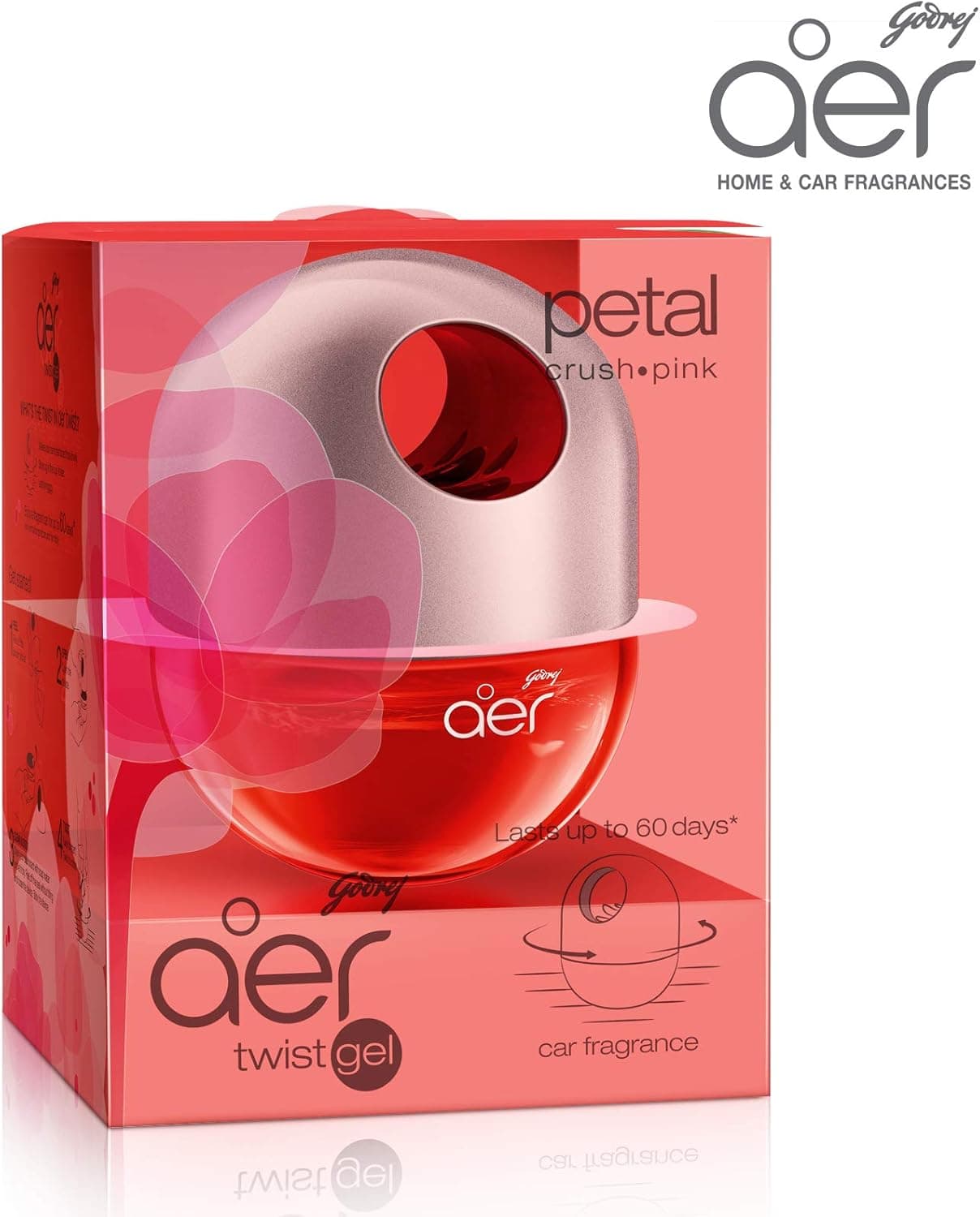 Godrej Aer Twist Car Air Freshener Petal Crush Pink 45G - 2
