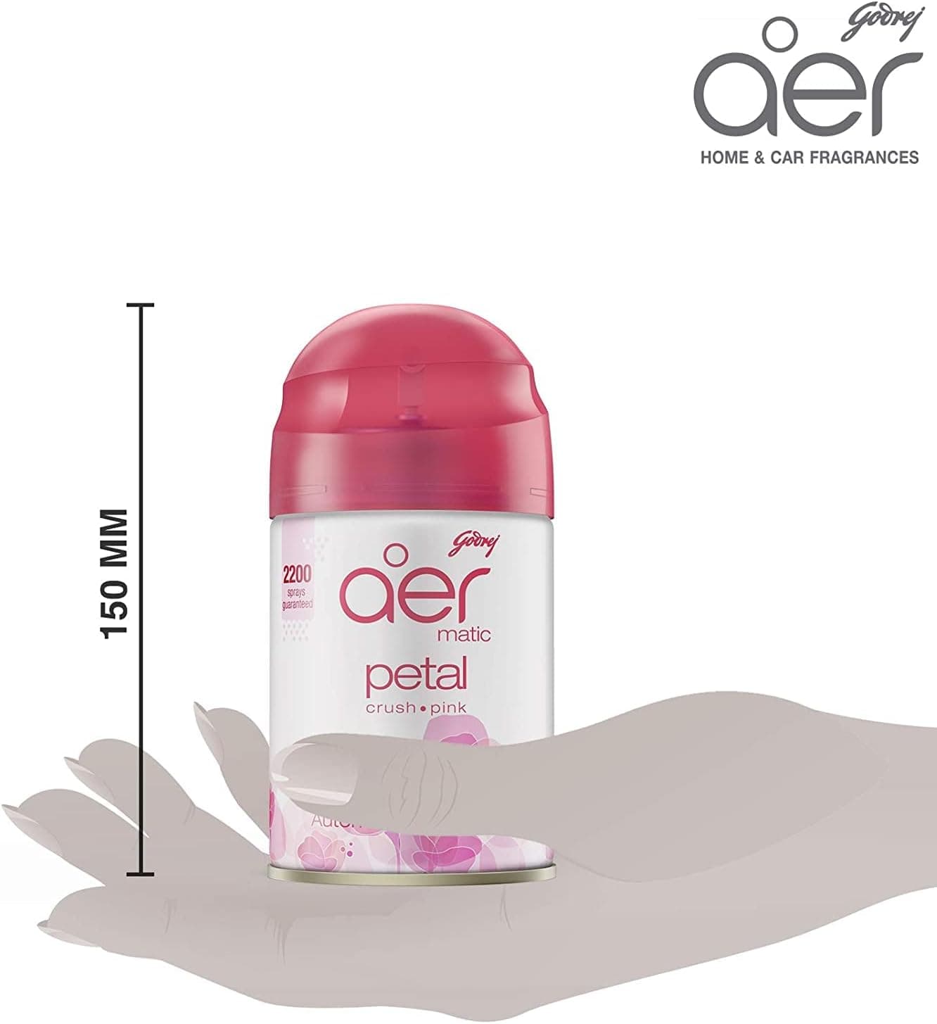 Godrej Aer Matic, Automatic Air Freshener Refill Pack - Petal Crush Pink (225 ml), Fghkarpox010 - 2