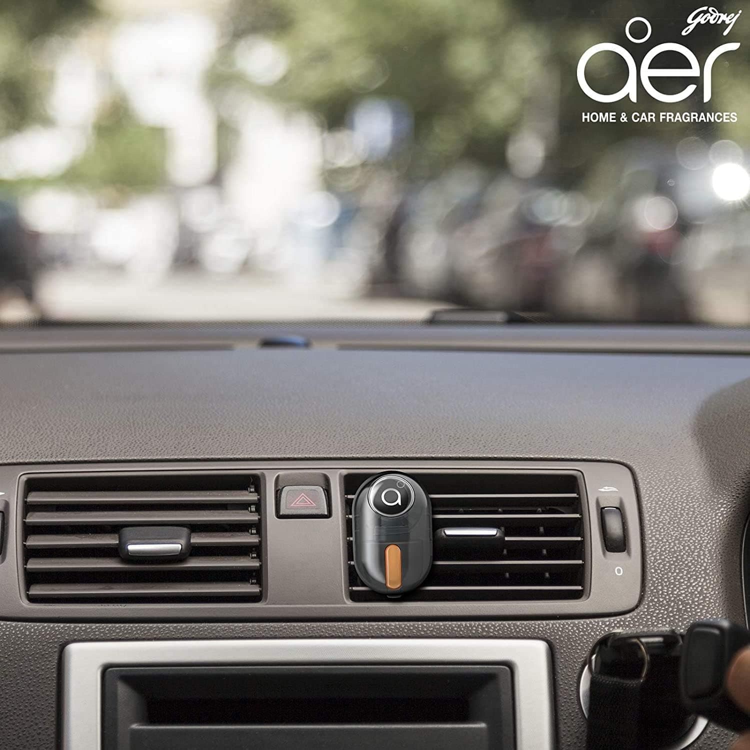 Godrej Aer Click, Car Vent Air Freshener Kit - Musk After Smoke (10G), Black - 8