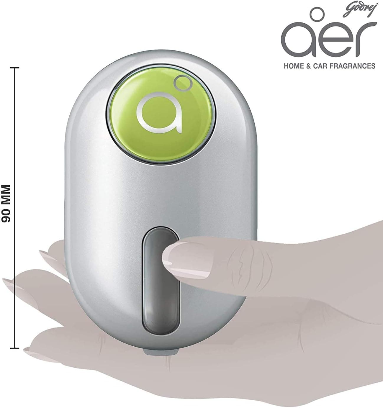 Godrej Aer Click, Car Vent Air Freshener Kit - Fresh Lush Green (10G) - 6