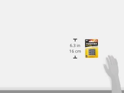 TOSHIBA Long-Lasting Vibration Resistance High Power Alkaline AAA - 4 Battery Pack - 4