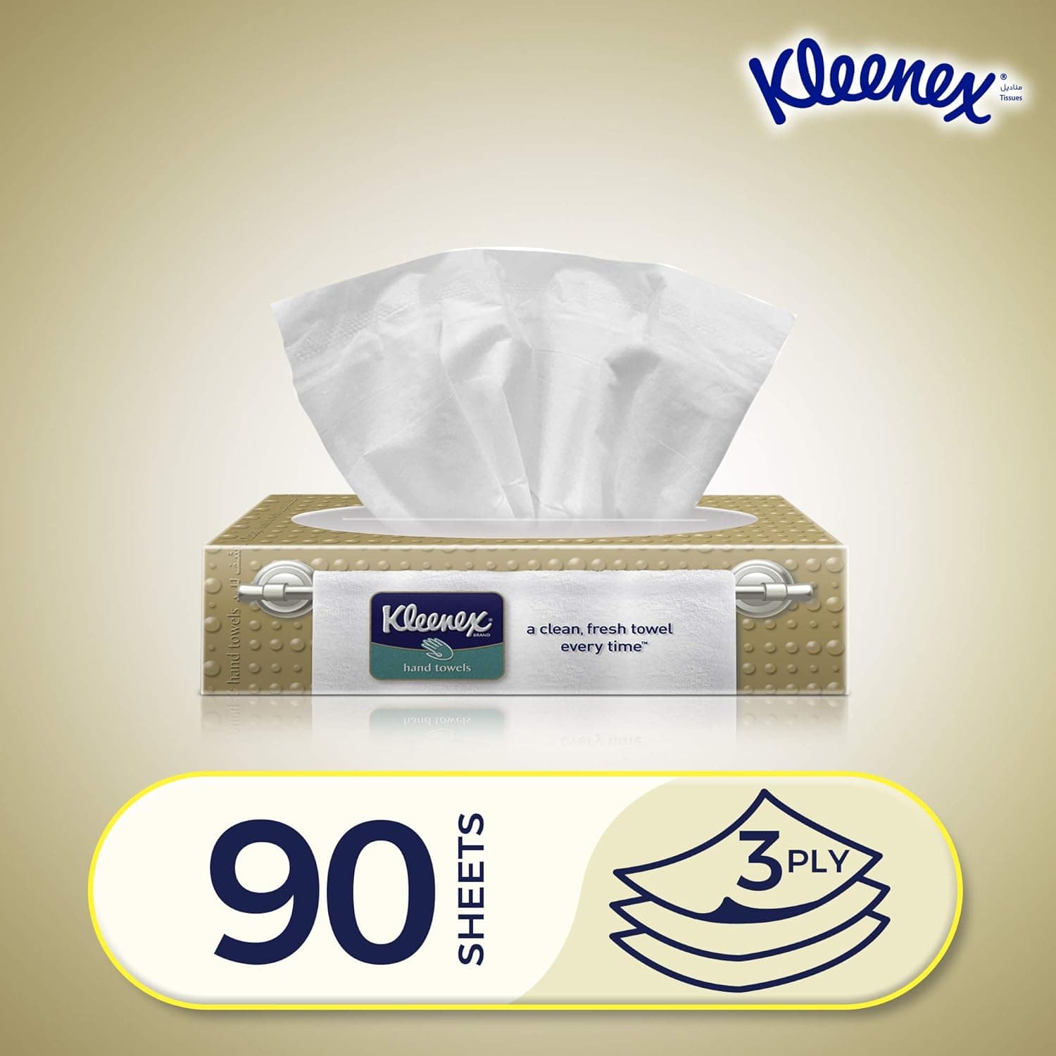 Kleenex Hand Towel, 1 Box x 90 Sheets, Disposable Towel Tissue for Hands, Kitchen and Bathroom use - 3