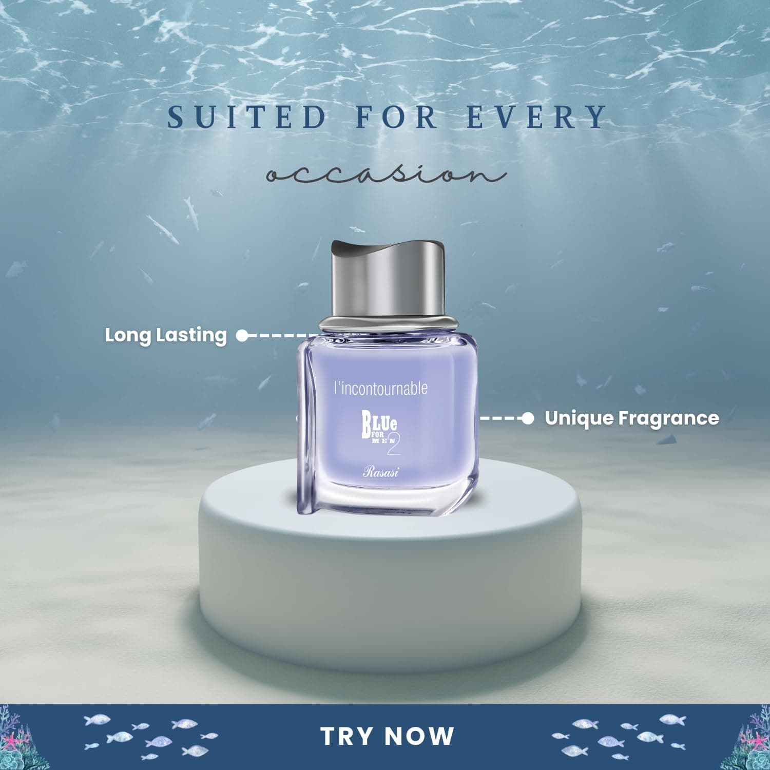 RASASI Men's Incontournable EDP Eau De Parfum (Blue,75ml) - 6