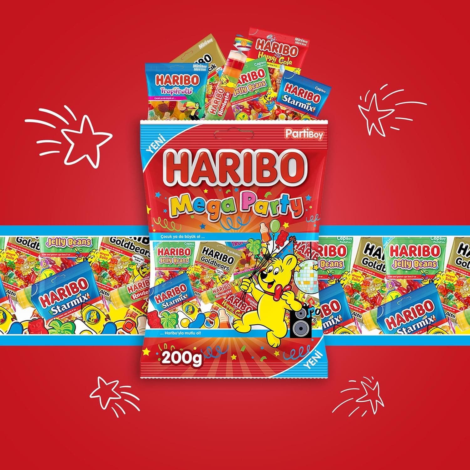 HARIBO MEGA PARTY 24 X 200G - 5