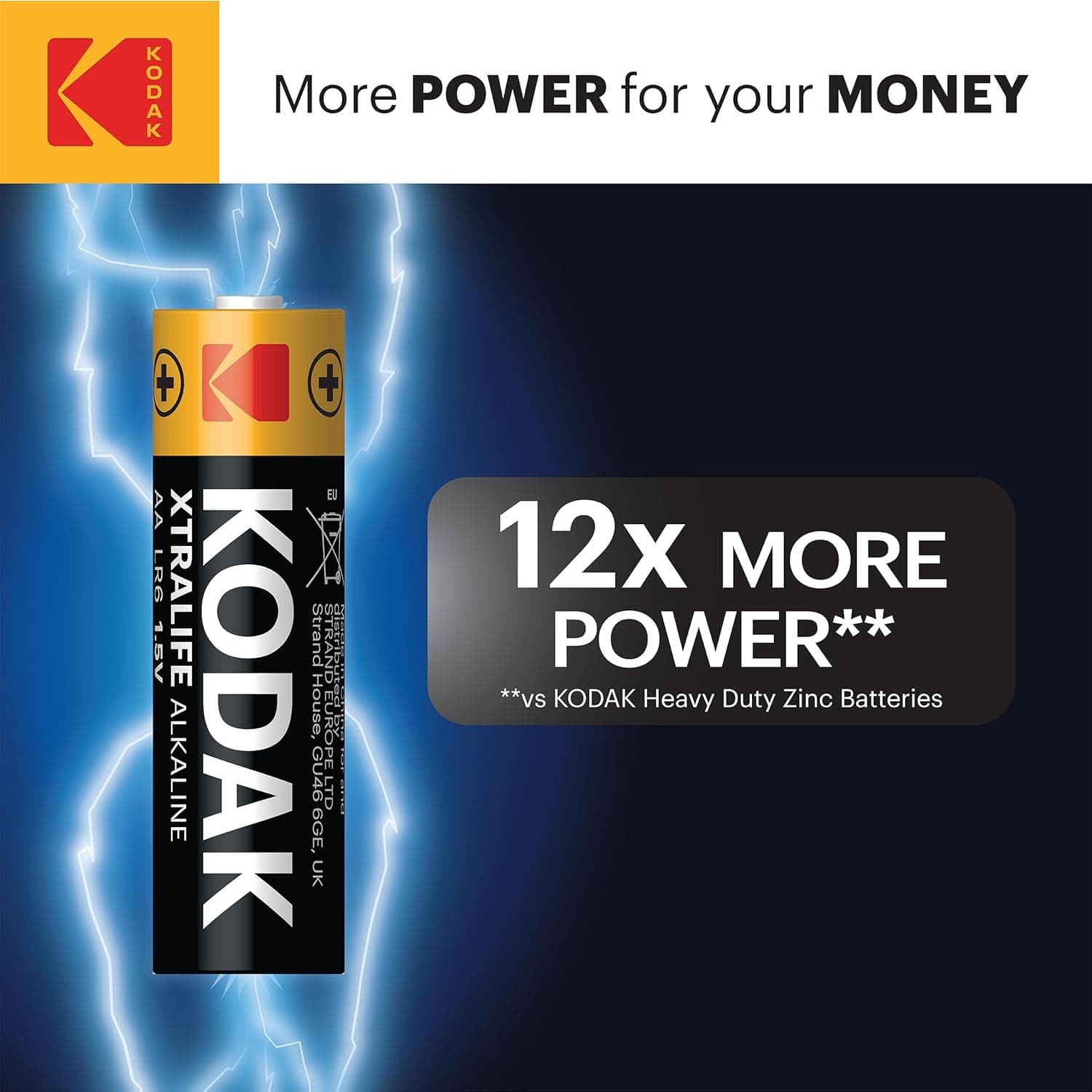 KODAK | AA Batteries | Double A | Disposable Household Alkaline | 1.5V | 6 Pack - 3