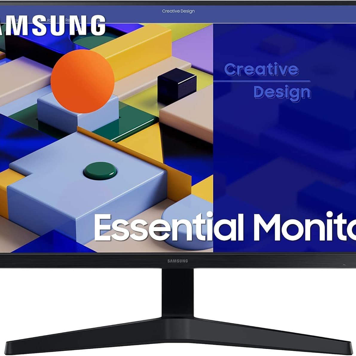 Samsung 27-inch(68.60cm) FHD 1,920 x 1,080 Monitor, IPS, 75 Hz, Bezel Less Design, AMD FreeSync, Flicker Free, HDMI, D-sub, (LS27C310EAWXXL, Black) - 1