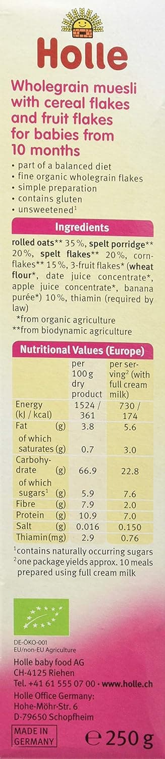 HOLLE ORG JR MUSLI W/ FRUITS 8X250GM - 3