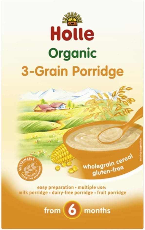 HOLLE ORG WHOLEGRN 3 GRAIN CEREAL 6X250G - 1