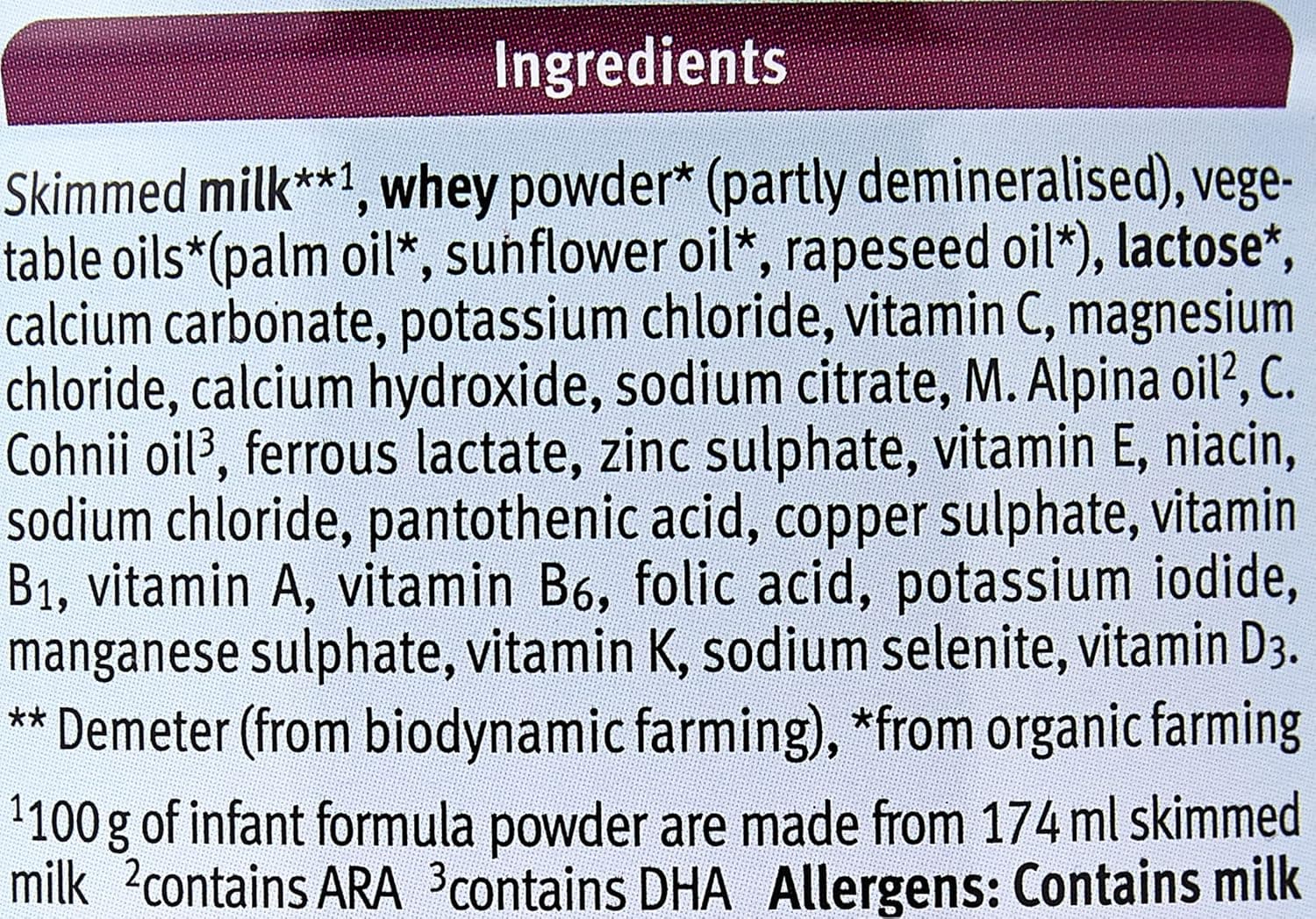 HOLLE ORGANIC INFANT FORMULA1 6X400GM - 4